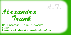 alexandra trunk business card